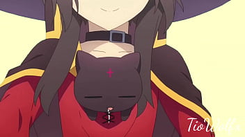 Megumin andando ao som do vídeo do pato andando