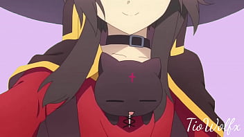 Megumin andando ao som do vídeo do pato andando