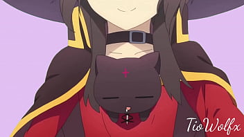 Megumin andando ao som do vídeo do pato andando