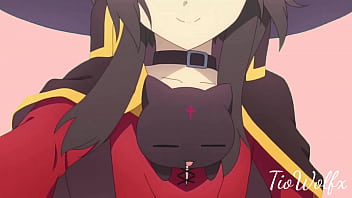 Megumin andando ao som do vídeo do pato andando