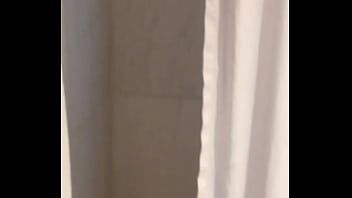 Pleasures herself in the show while hubby watches on