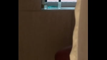 Pleasures herself in the show while hubby watches on