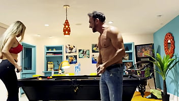 Sex on the pool table he starts sucking my pussy and puts me in a doggy position on the table