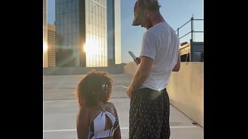 So hot outside she needed to shower