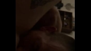 Facefucks then sucks his big white cock