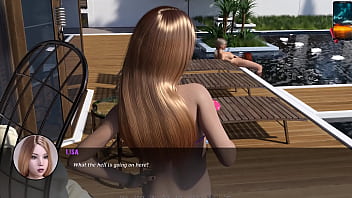 Reunion amy & rachel's lesbian fun in the swimming pool