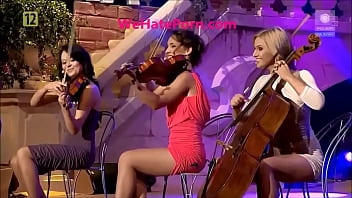 An added bonus as violinists show pantyoops on stage during a performance