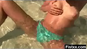 Wife fisting and in enjoyable copulation