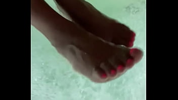 Playing with my feet in water