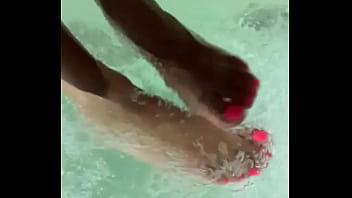 Playing with my feet in water