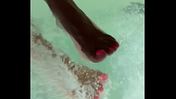 Playing with my feet in water