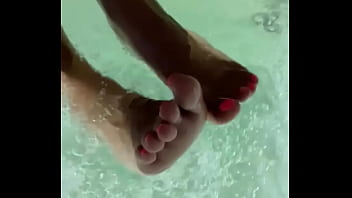 Playing with my feet in water