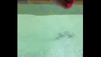 Playing with my feet in water