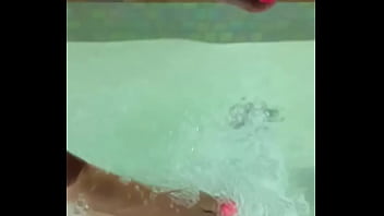 Playing with my feet in water