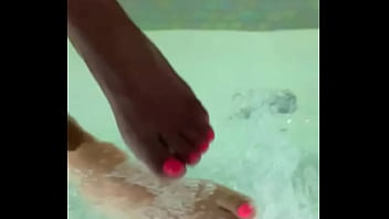 Playing with my feet in water