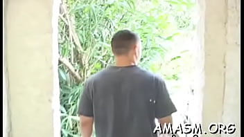 Pole rodeo after doggie from sensual woman