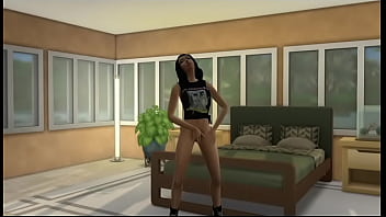 Hot Brunette Sim Plays With Her Hairy Pussy And Cums Twice Sims 4 thumbnail