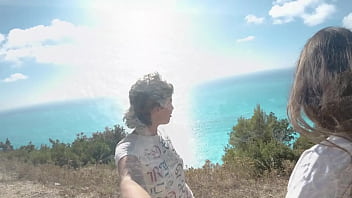 Wetting ck panties on the hike