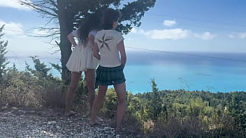 Wetting ck panties on the hike