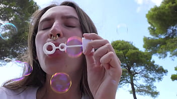 Wetting ck panties on the hike