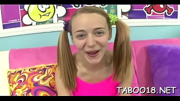 Carnal teens service a thick darksome shaft