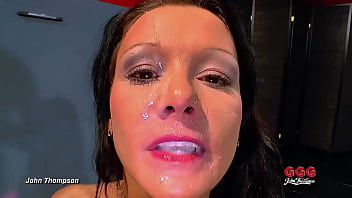 Ggg naughty german brunette goes wild at ggg gangbang