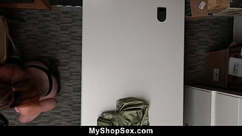 Teen removes the merchandise from their person and admits to being caught myshopsex