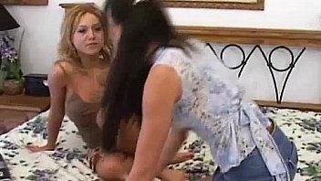 Gal's mouthfucked with strapon