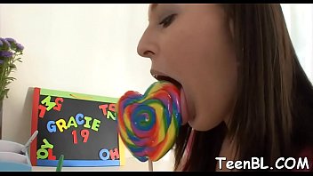 Demure darling is having fun taming boys horny shaft