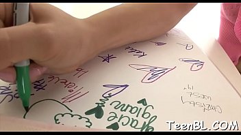 Demure darling is having fun taming boys horny shaft