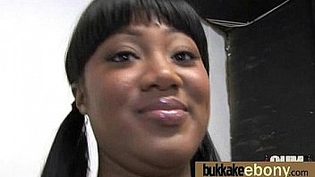 Hot ebony chick love gangbang interracial 18