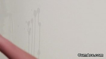 Hot sex kitten gets cumshot on her face swallowing all the semen