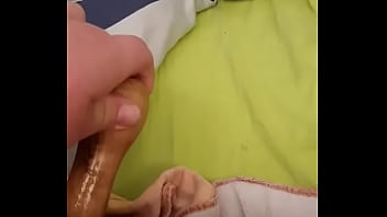 Wooddildo in mans ass