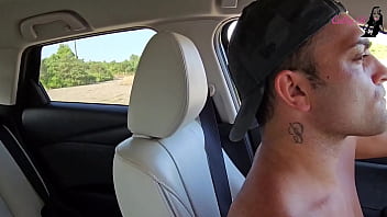 Bimbodoll used for a fuck in the trunk during a travel break