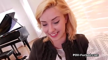 Beautiful blonde newbie wants to do porn so she gets a hard dick Beautiful blonde newbie wants to do porn so she gets a hard dick