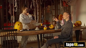 Spooky seduction ends in creamy surprise with fiery inked babe Spooky seduction ends in creamy surprise with fiery inked babe