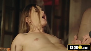 Spooky seduction ends in creamy surprise with fiery inked babe