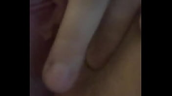 Fransica plays solo with fingers in her wet pussy