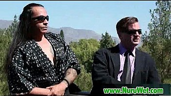 Busty japanese babe gives nuru massage and more 21