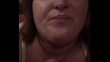 Cheating slut wife sucks cock and swallows cum