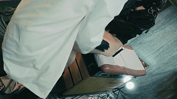 Insane woman is kept in a cell and only brought out for use of her pussy