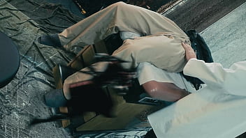 Insane woman is kept in a cell and only brought out for use of her pussy