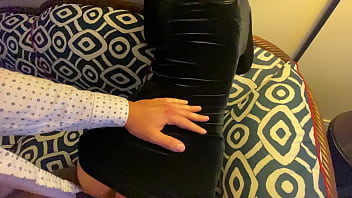 Velvet dress couch fuck after the night club she didn’t even take the dress off