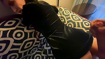 Velvet dress couch fuck after the night club she didn’t even take the dress off