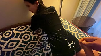 Velvet dress couch fuck after the night club she didn’t even take the dress off