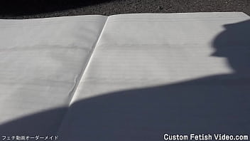 Print the traces of a girl's bicycle tire on a notebook Print the traces of a girl's bicycle tire on a notebook