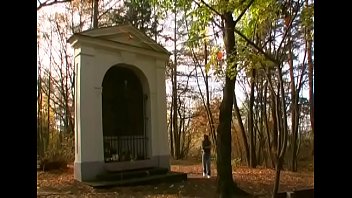 Blindfolded playgirl takes a bone