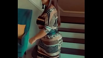 The sexy girl dazzles everyone with her slow gait