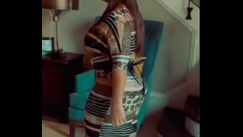 The sexy girl dazzles everyone with her slow gait