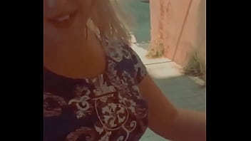 The sexy girl dazzles everyone with her slow gait